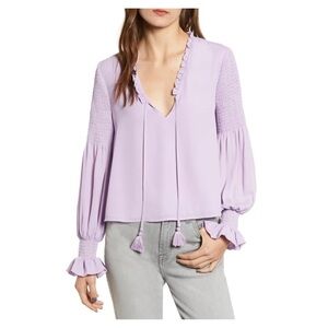 REBECCA MINKOFF • Penelope Ruffle Blouse in Lilac